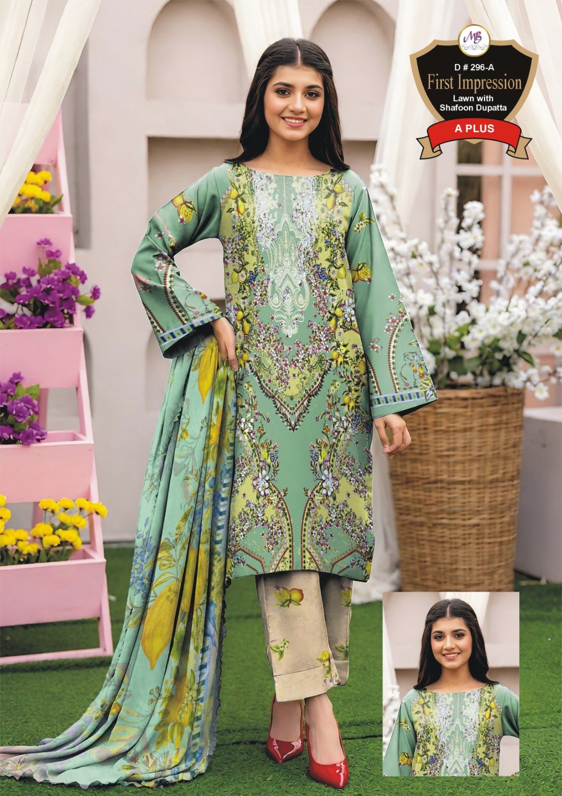 WhatsApp Image 2026-07-16 at 7.34.16 PM Women's Premium 3 Piece Printed Lawn Suit with Chiffon Dupatta | Unstitched Summer Collection - Image 1