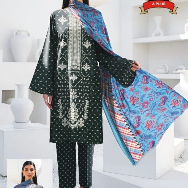 Women's Premium 3 Piece Printed Lawn Suit with Chiffon Dupatta | Unstitched Summer Collection