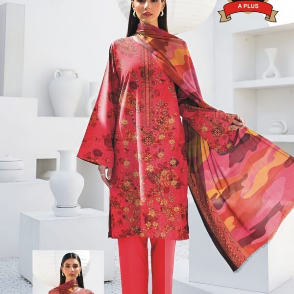 Women's Premium 3 Piece Printed Lawn Suit with Chiffon Dupatta | Unstitched Summer Collection