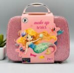 Mermaid Makeup Kit Box for Girls – Washable Real Beauty Makeup & Jewelry Set Carry Case